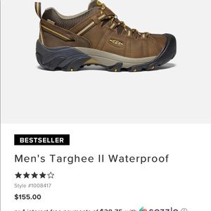 Keen Targhee II Waterproof, Mens size 13, retail $155.